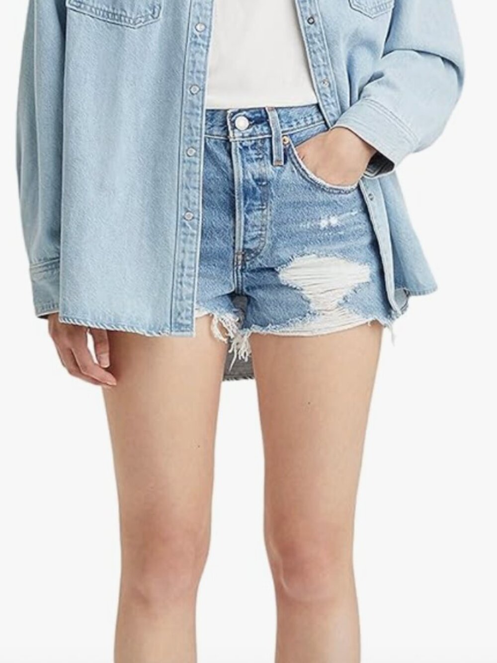 Levi's Women's 501 High-Rise Original ShortsDenim Shorts W28, Sansome Straggler